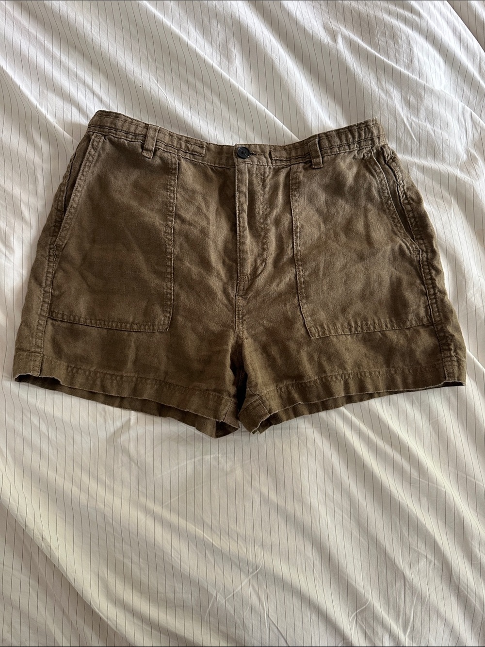 Madewell - Brown Linen Shorts - Size Medium